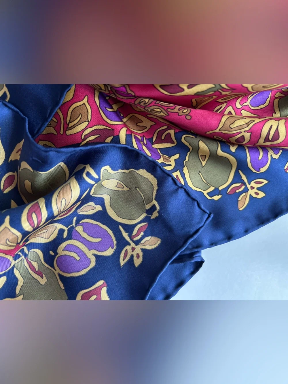 Marja Kurki Silk Vintage Square Colorful scarf